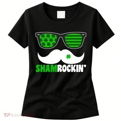 Shamrockin' Mustach Glasses Shamrock Women's T-Shirt