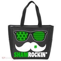 Shamrockin' Mustach Glasses Shamrock Tote Bag thumb 0