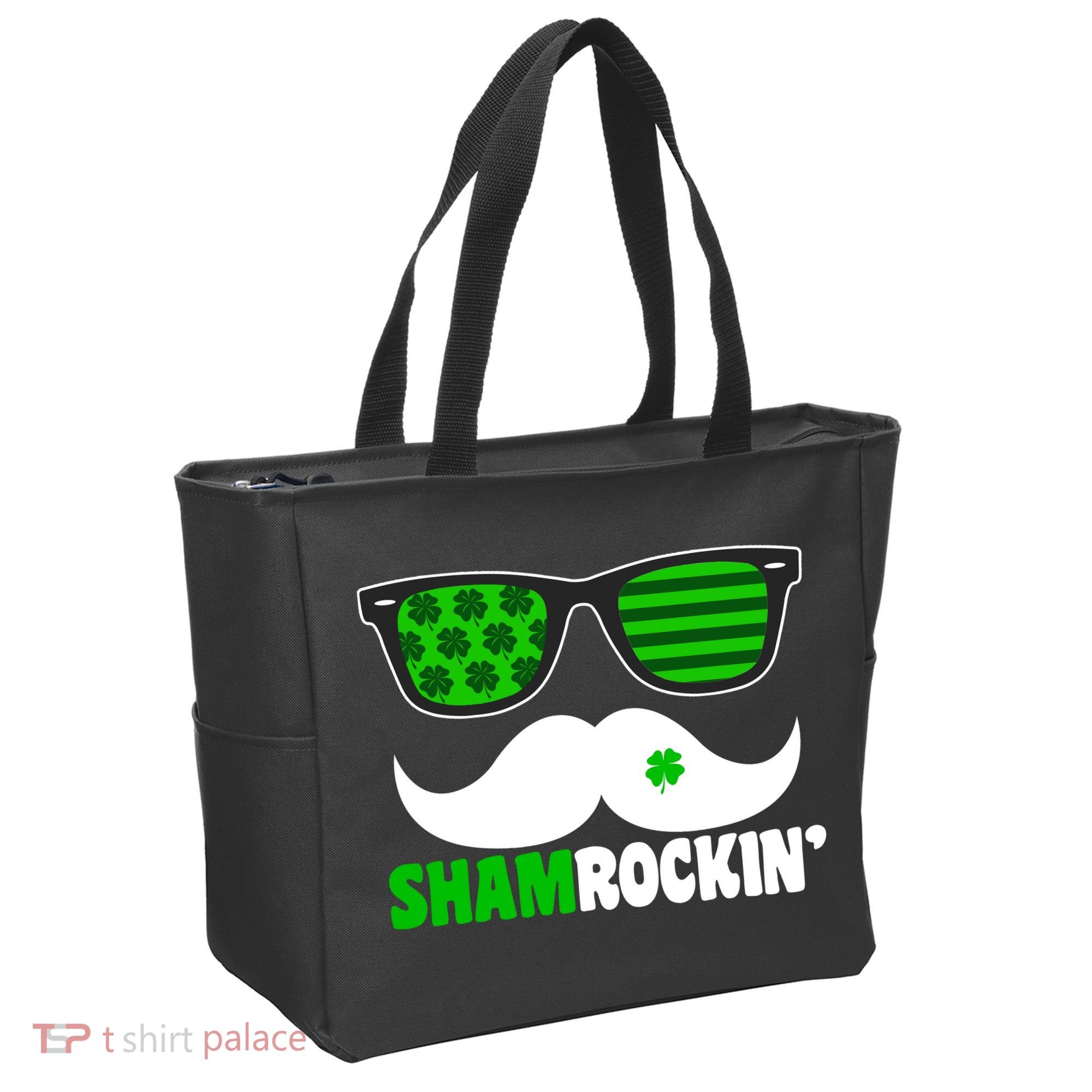 Shamrockin' Mustach Glasses Shamrock Tote Bag