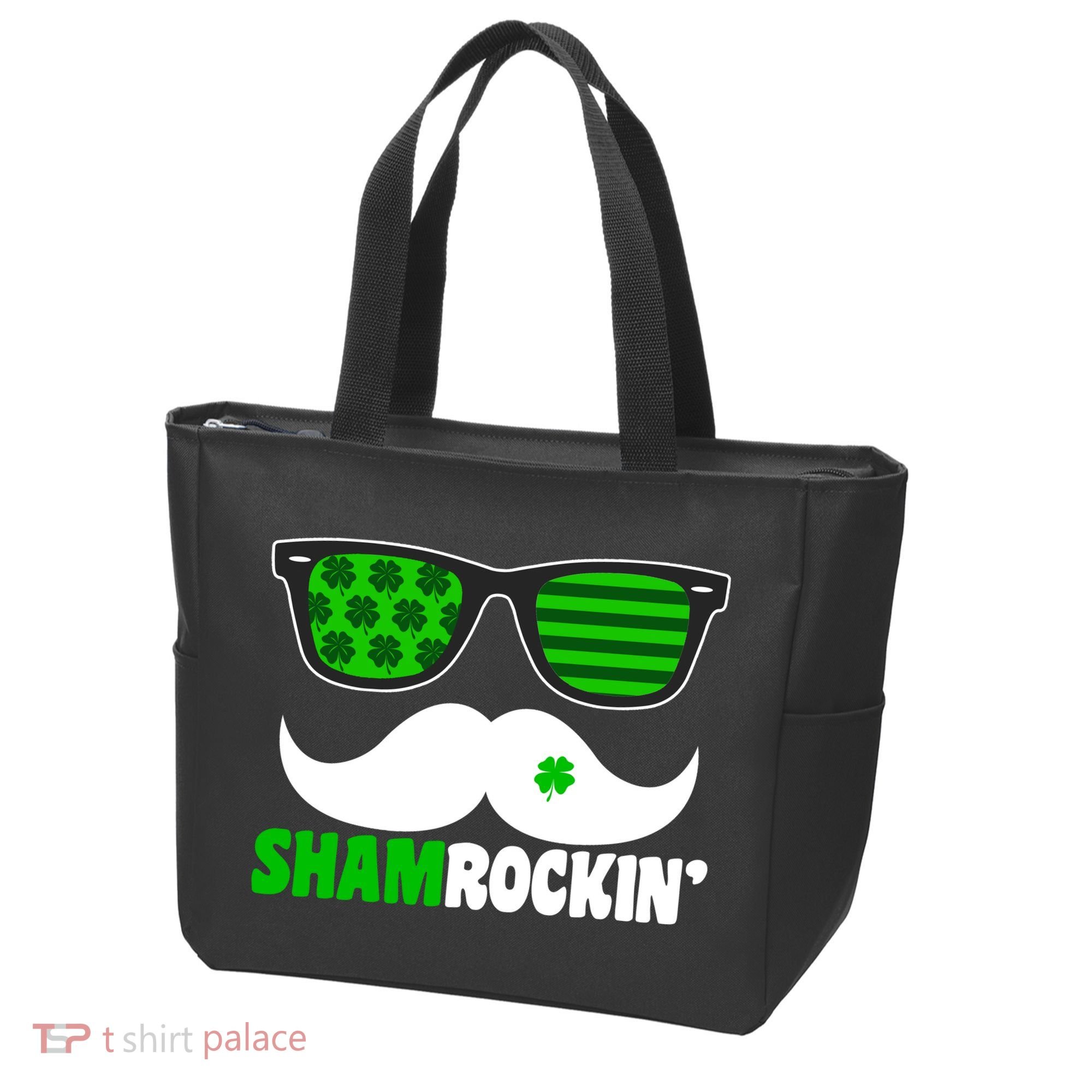 Shamrockin' Mustach Glasses Shamrock Tote Bag
