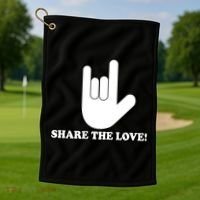 Share The Love Golf Towel thumb 1
