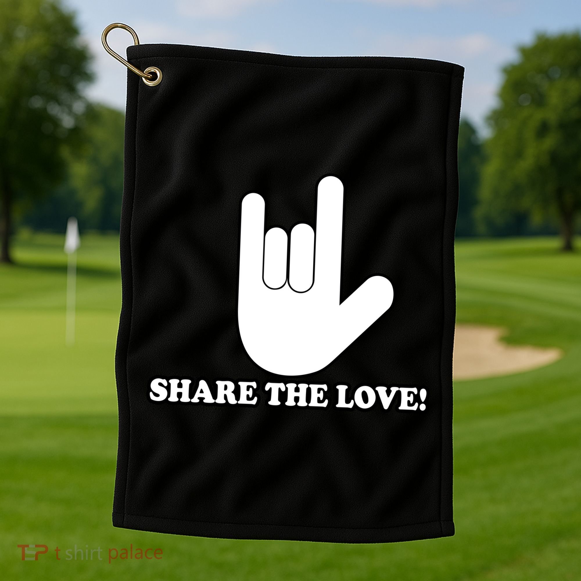 Share The Love Golf Towel