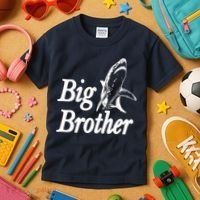 Shark Big Brother Logo Kids T-Shirt thumb 3