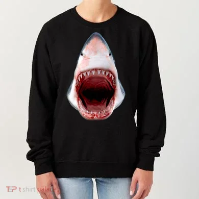 Shark Bite Close Up 3D Women's Sweatshirt