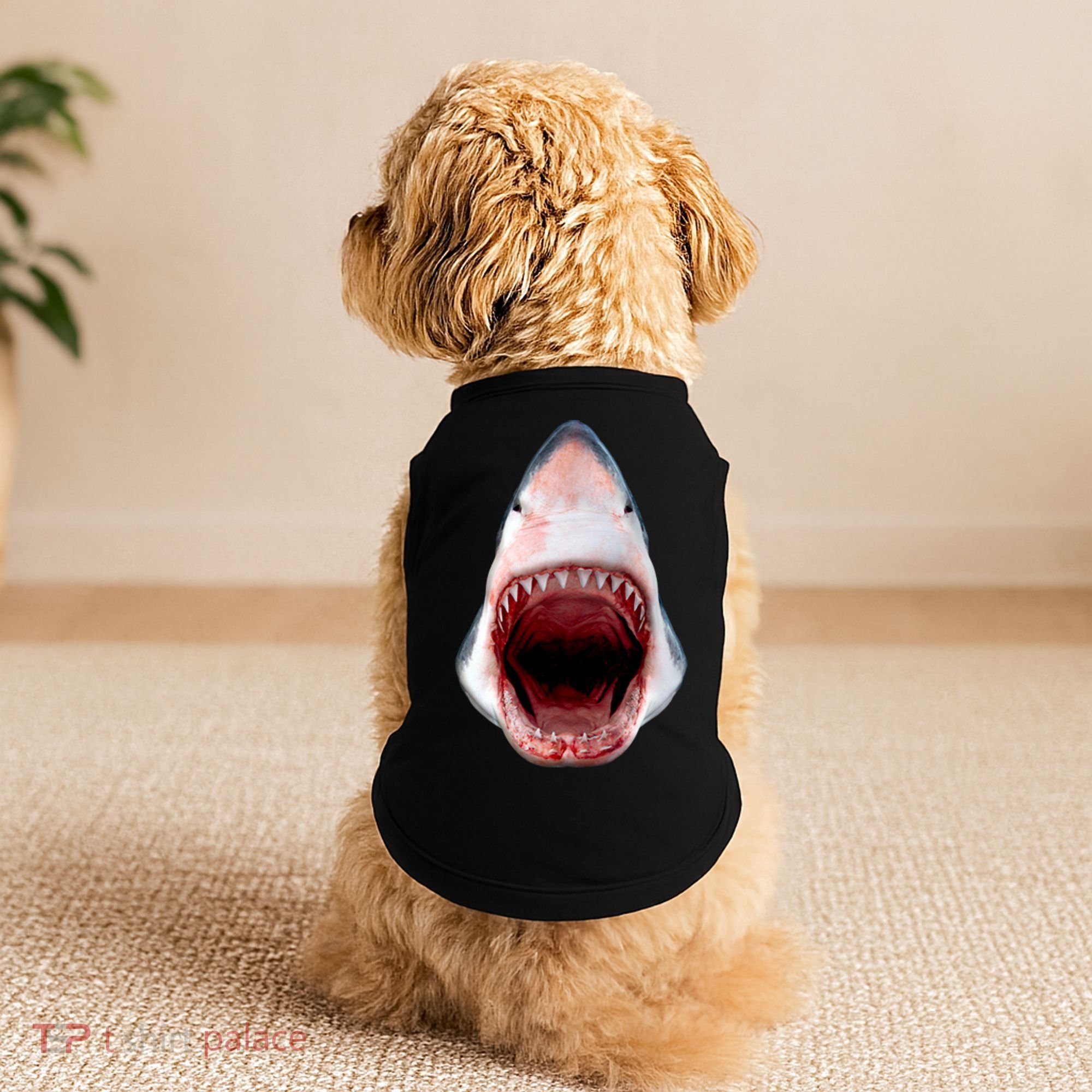 Shark Bite Close Up 3D Doggie Tank
