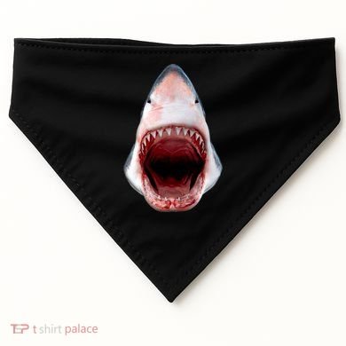 Shark Bite Close Up 3D USA-Made Doggie Bandana