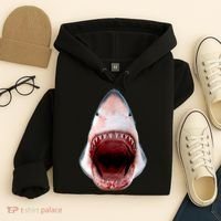 Shark Bite Close Up 3D Hoodie thumb 4