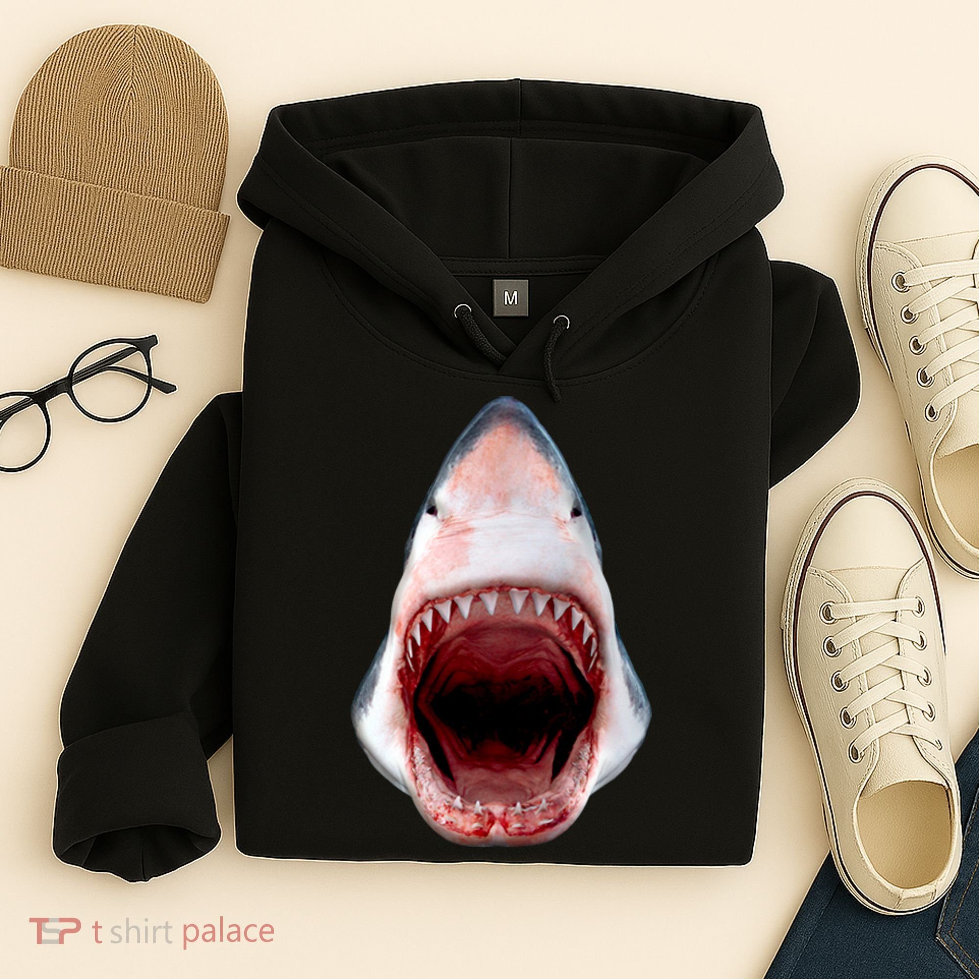 Shark Bite Close Up 3D Hoodie