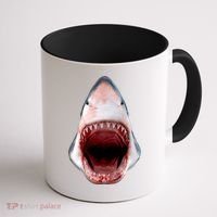 Shark Bite Close Up 3D Coffee Mug thumb 1