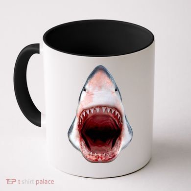 Shark Bite Close Up 3D Coffee Mug