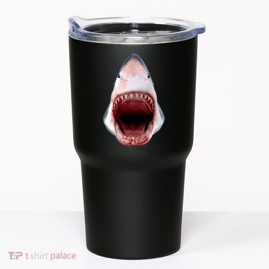 Shark Bite Close Up 3D Tumbler