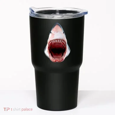 Shark Bite Close Up 3D Tumbler