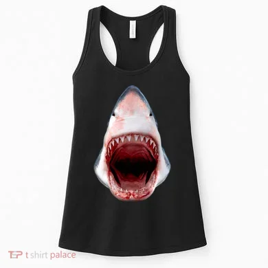 Shark Bite Close Up 3D Women's Tank Top