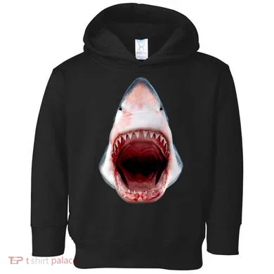 Shark Bite Close Up 3D Toddler Hoodie