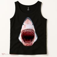 Shark Bite Close Up 3D Tank Top thumb 2