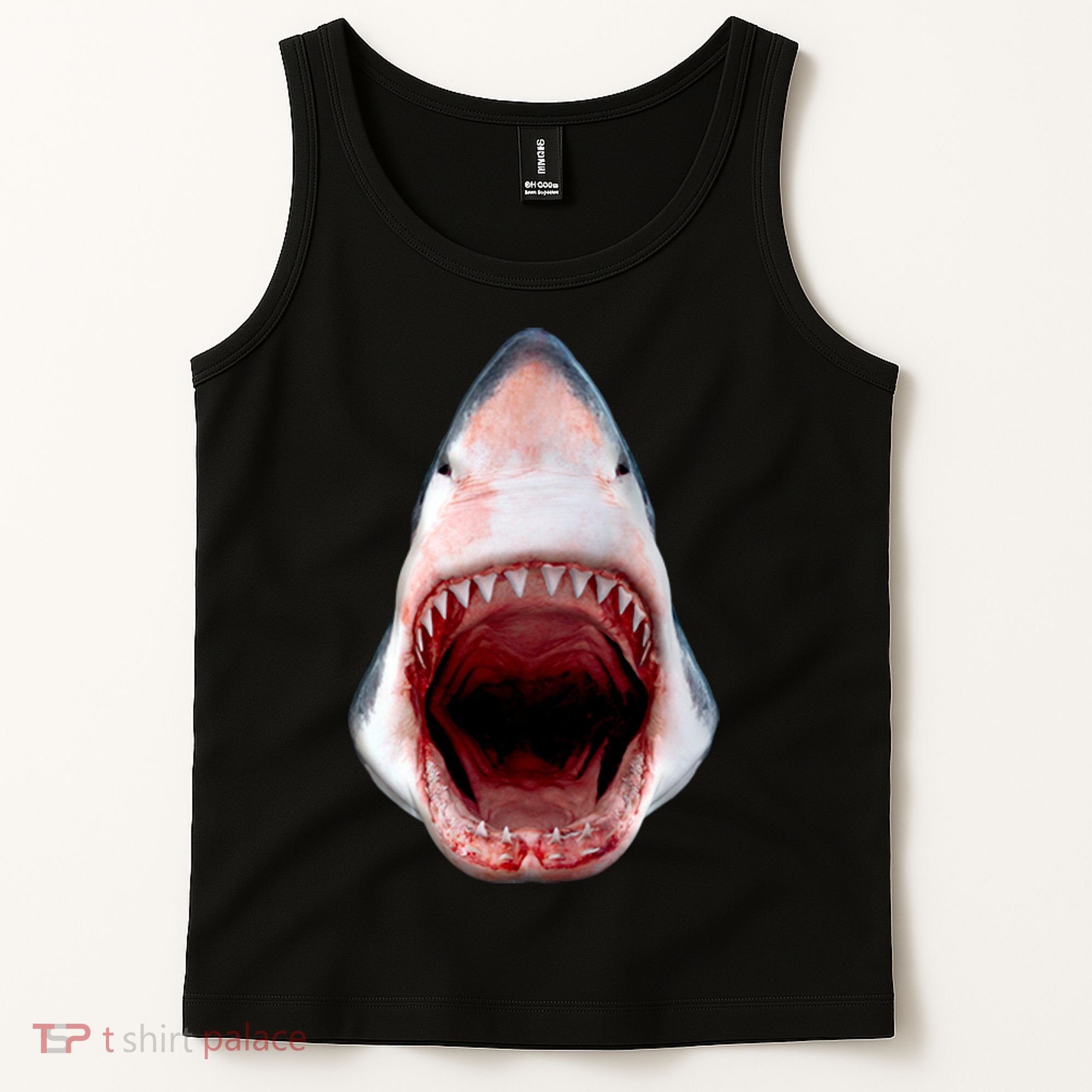 Shark Bite Close Up 3D Tank Top