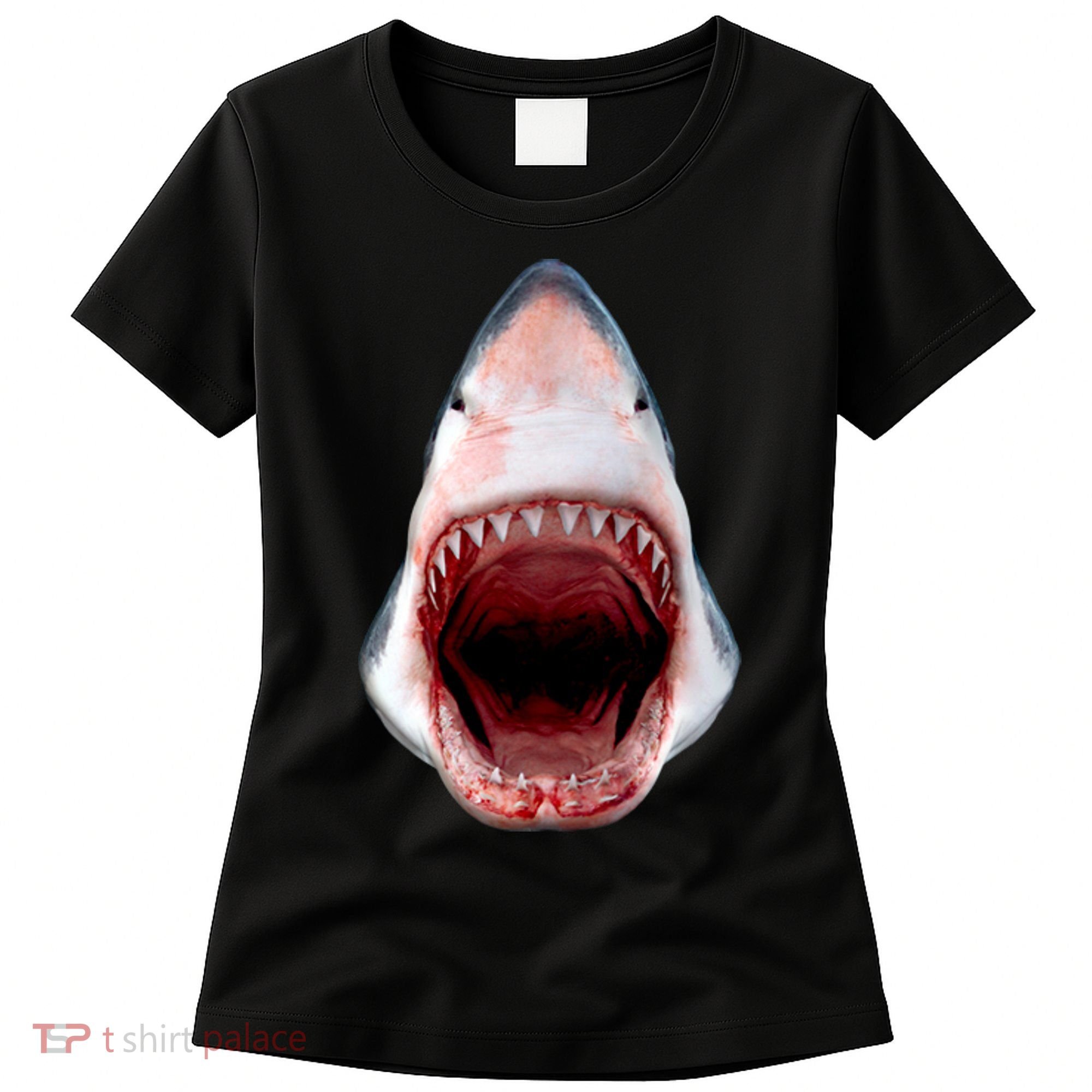 Shark Bite Close Up 3D Women's T-Shirt