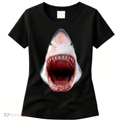 Shark Bite Close Up 3D Women's T-Shirt