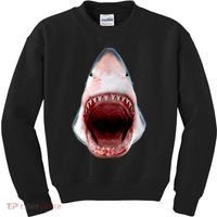 Shark Bite Close Up 3D Kids Sweatshirt thumb 0