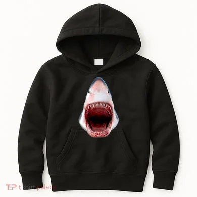Shark Bite Close Up 3D Kids Hoodie