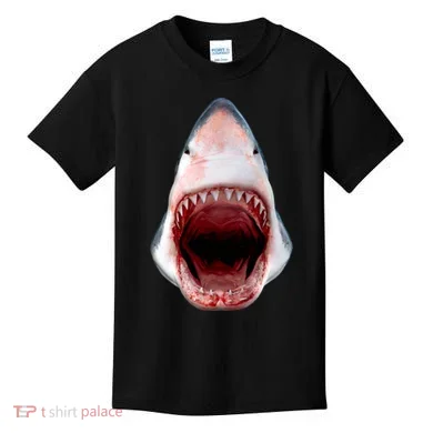 Shark Bite Close Up 3D Kids T-Shirt