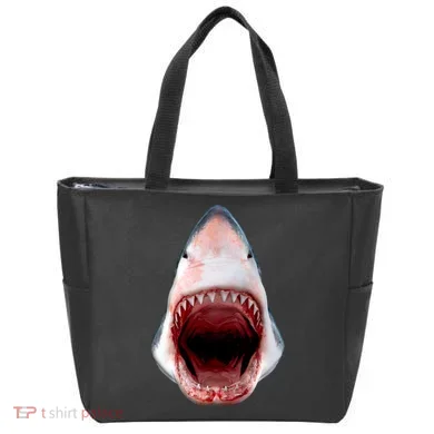 Shark Bite Close Up 3D Tote Bag