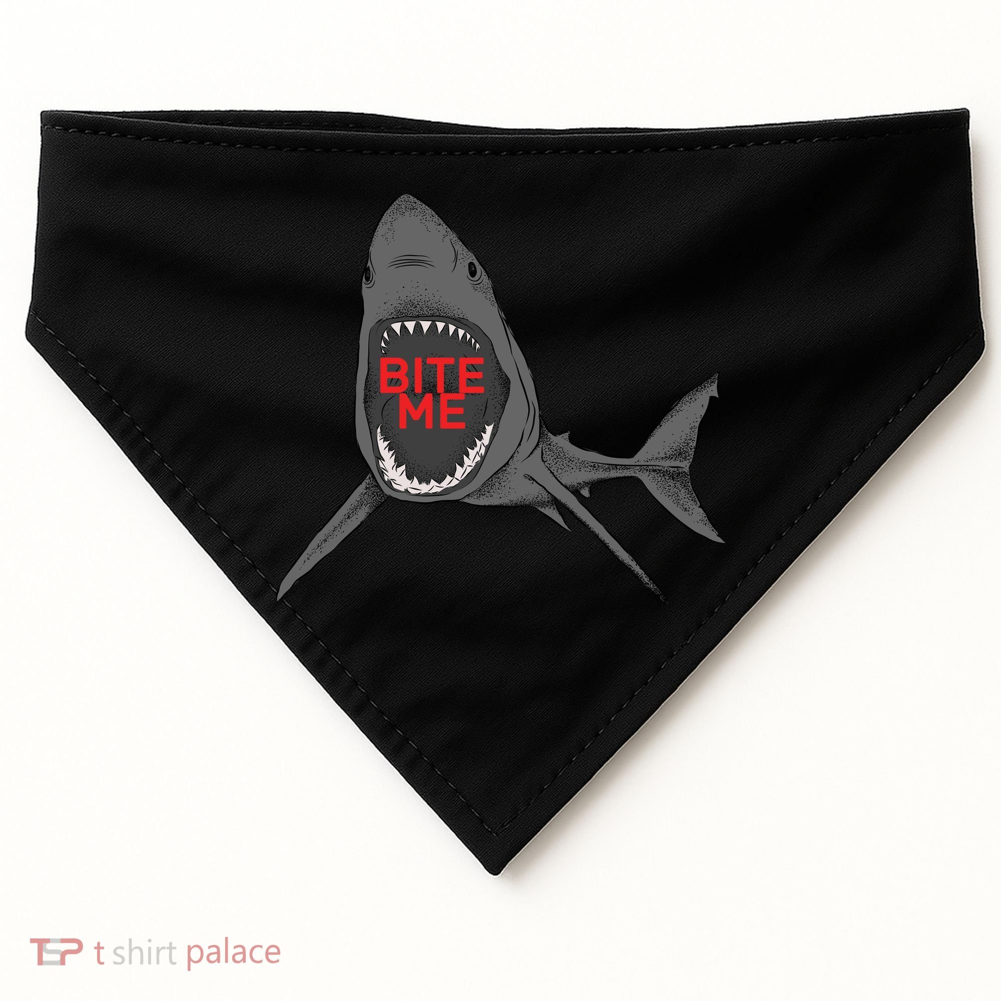 Shark Bite Me USA-Made Doggie Bandana