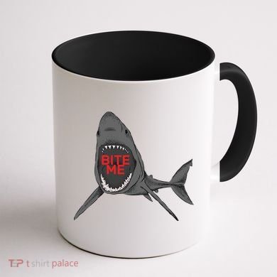 Shark Bite Me Coffee Mug back
