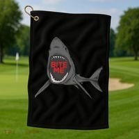 Shark Bite Me Golf Towel thumb 1