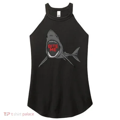 Shark Bite Me Women's Perfect Tri Rocker Tank