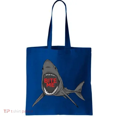 Shark Bite Me Tote Bag
