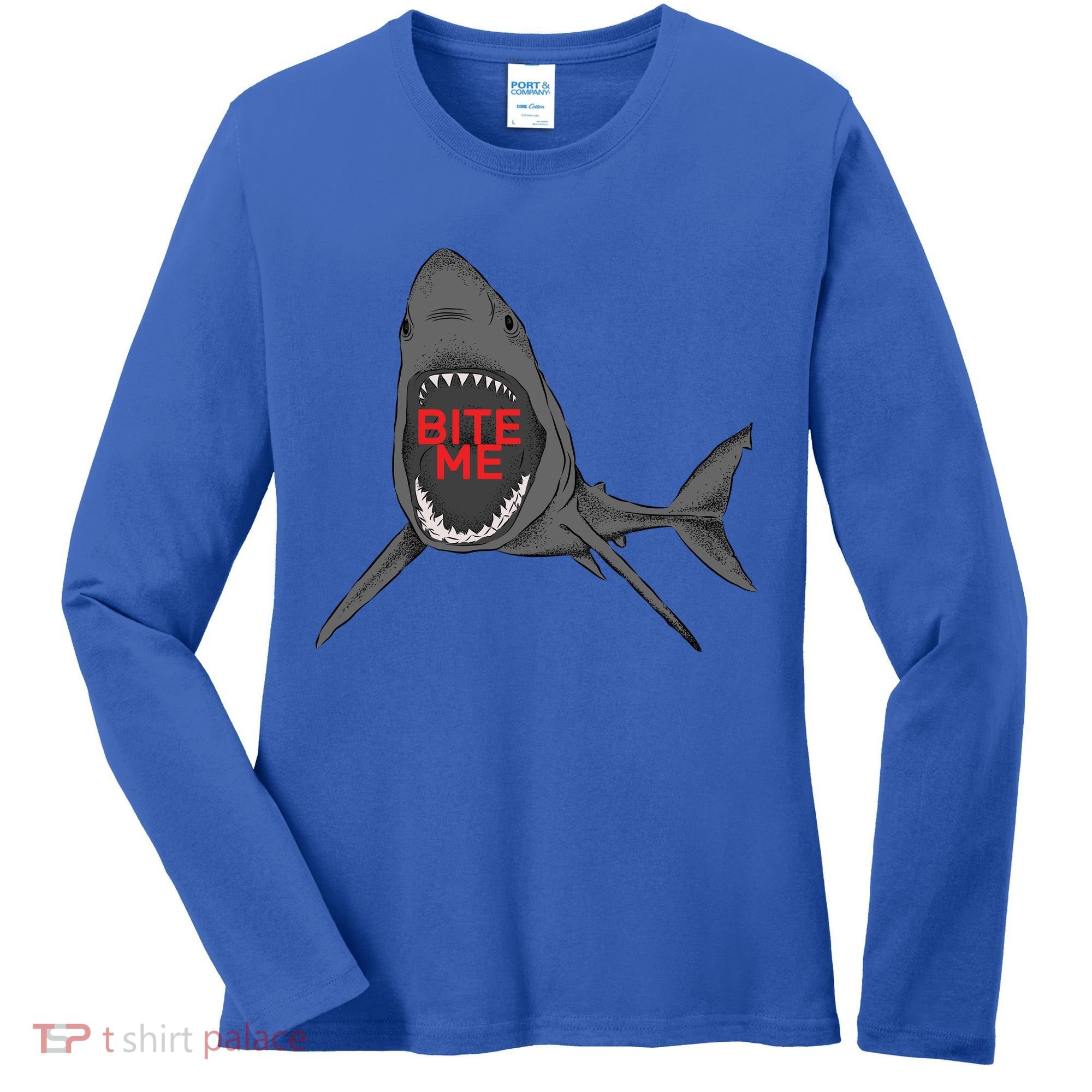 Shark Bite Me Women's Long Sleeve Shirt