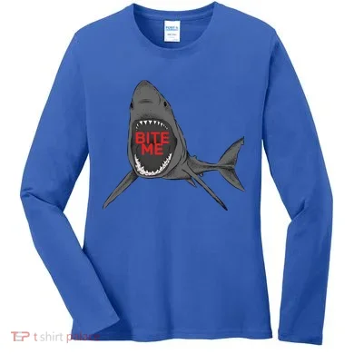 Shark Bite Me Women's Long Sleeve Shirt
