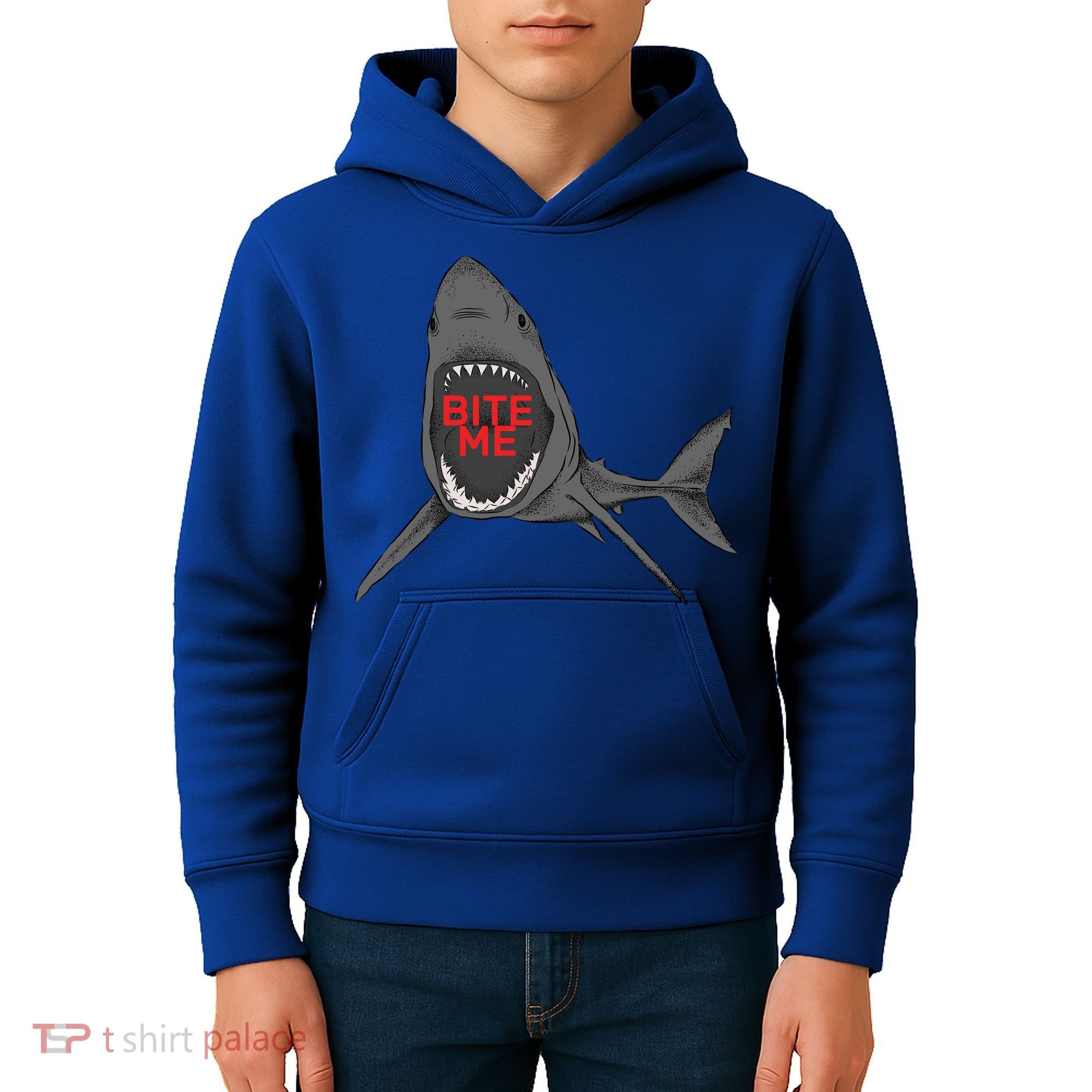 Shark Bite Me Kids Hoodie
