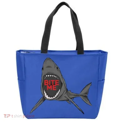 Shark Bite Me Tote Bag
