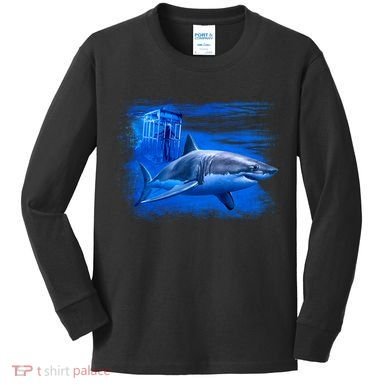 Shark Cage Kids Long Sleeve Shirt