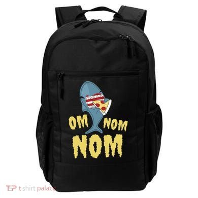 Shark Eating Pizza Om Nom Nom Backpack