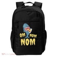 Shark Eating Pizza Om Nom Nom Backpack thumb 0
