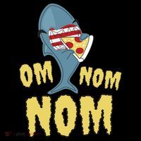 Shark Eating Pizza Om Nom Nom Coffee Mug thumb 5
