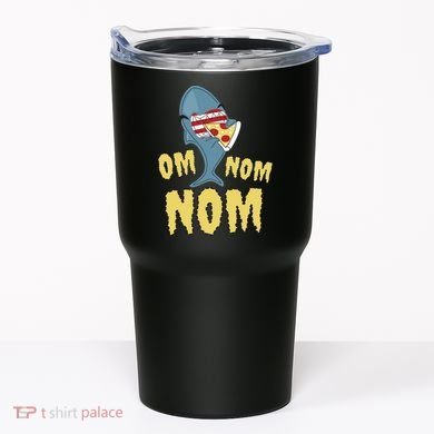 Shark Eating Pizza Om Nom Nom Tumbler