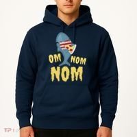 Shark Eating Pizza Om Nom Nom Hoodie thumb 2