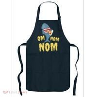 Shark Eating Pizza Om Nom Nom Apron thumb 0