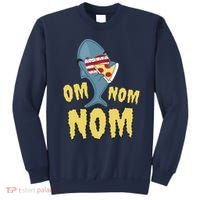 Shark Eating Pizza Om Nom Nom Sweatshirt thumb 0
