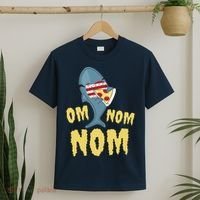 Shark Eating Pizza Om Nom Nom T-Shirt thumb 2