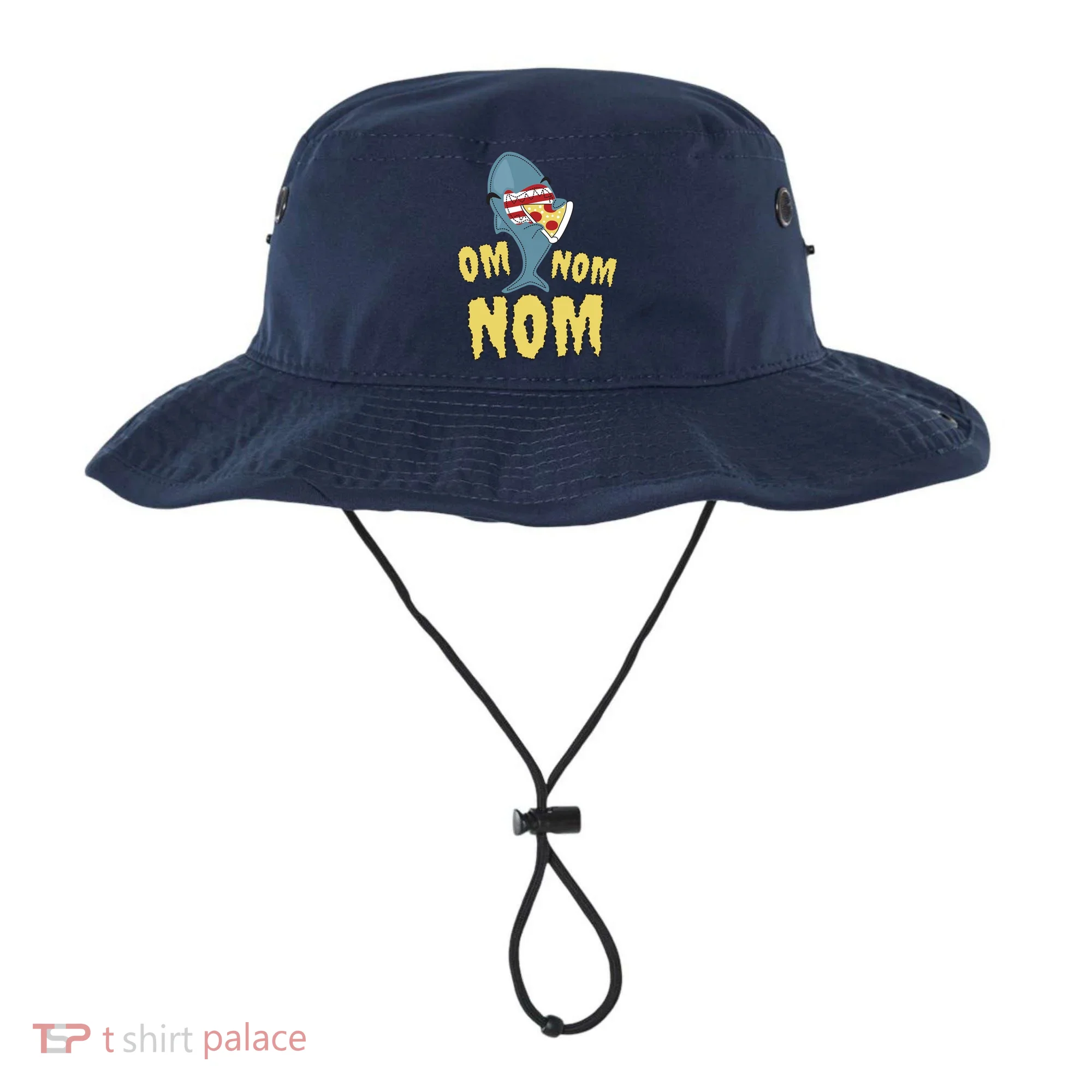 Shark Eating Pizza Om Nom Nom Bucket Hat