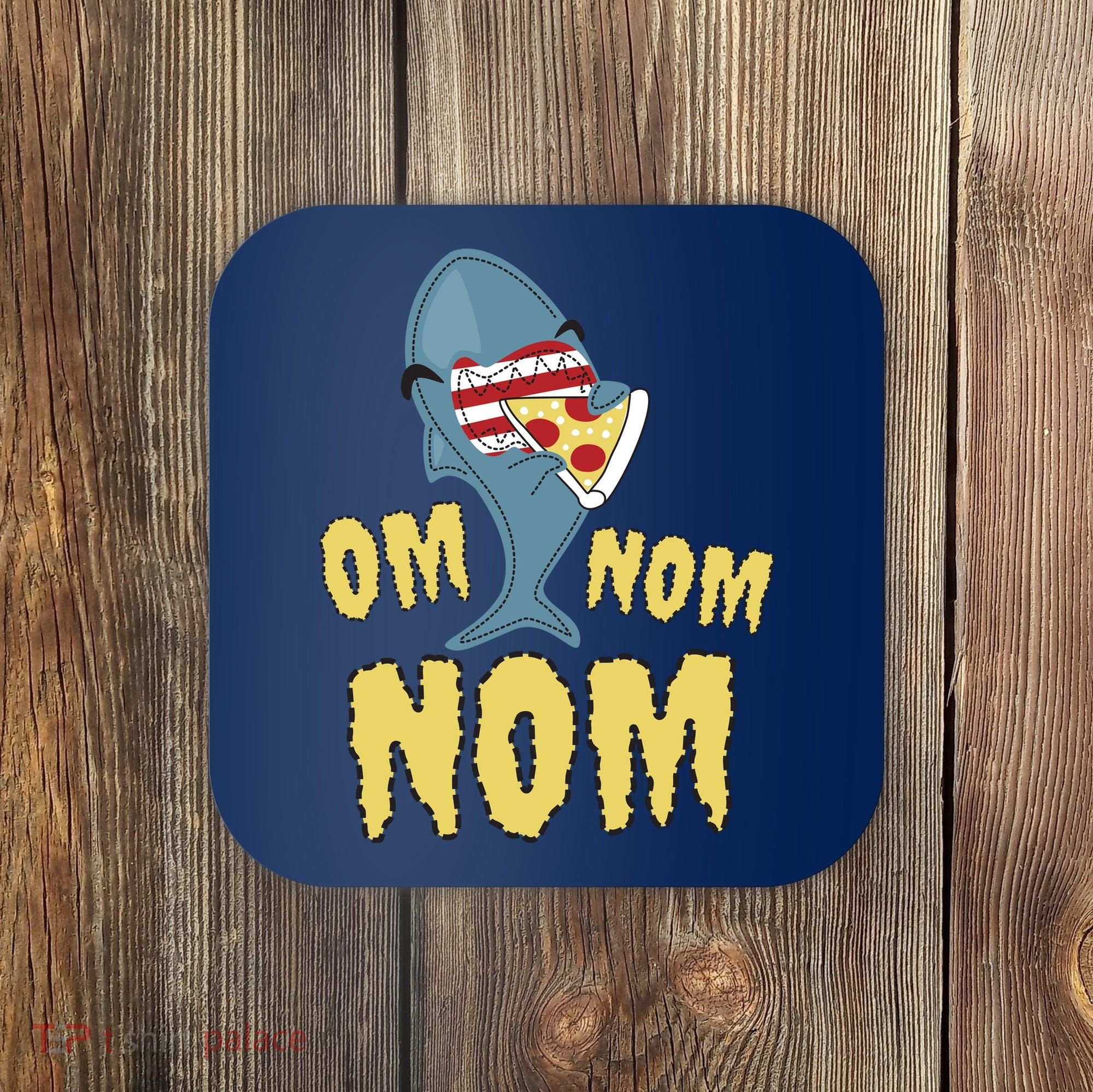 Shark Eating Pizza Om Nom Nom Coaster