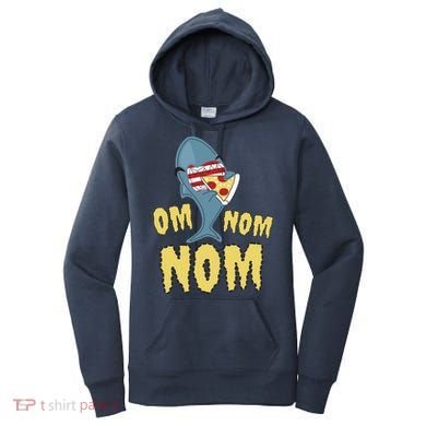 Shark Eating Pizza Om Nom Nom Women's Hoodie