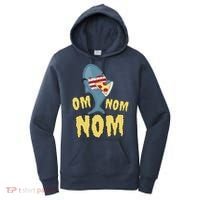 Shark Eating Pizza Om Nom Nom Women's Hoodie thumb 0