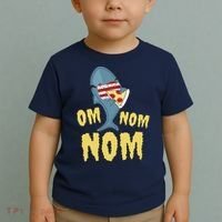 Shark Eating Pizza Om Nom Nom Toddler T-Shirt thumb 2