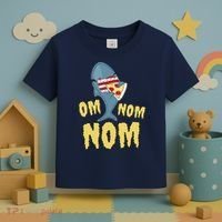 Shark Eating Pizza Om Nom Nom Toddler T-Shirt thumb 3